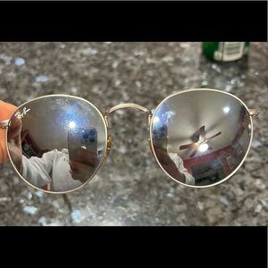 Rayban silver metalíc round lenses